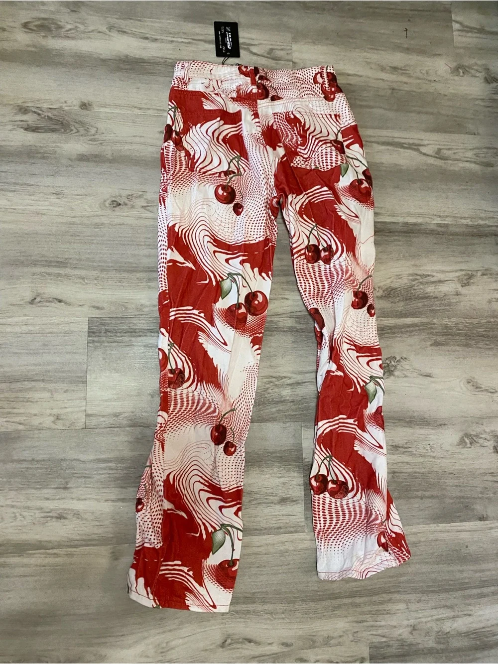 Jaded London Red Cherry Print Slouchy Boyfriend Jeans- NWT